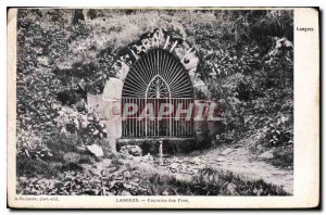Old Postcard Langres Fontaine des Fees