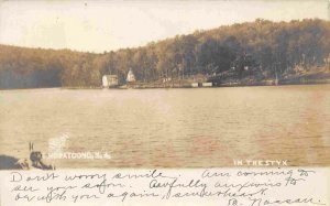 In The Styx Lake Hoptacong New Jersey 1907 RPPC Real Photo postcard