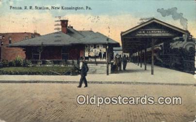 Penna RR Station, New Kensington, PA, Pennsylvania, USA Depot Railroad 1914 