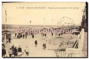 Old Postcard Malo Les Bains La Digue Promenade