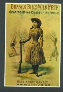PPC Miss Annie Oakley Litho By A Hoehon & Co At Buffalo Museum Cody WY Has---