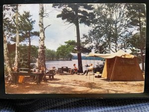 Vintage Postcard 1957 Fish Creek Camp, Saranac Lake, Adirondacks, New York