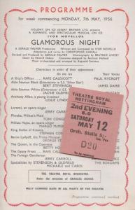 Glamorous Night Ivor Novello Nottingham Theatre Royal Programme & Live Ephemera