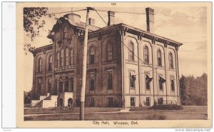 WINDSOR, Ontario, Canada, PU-1918; City Hall