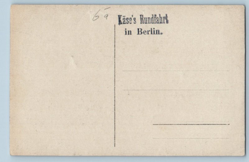 Germany Postcard Rundfahrt Durch Open Top Bus Berlin c1910 RPPC Photo