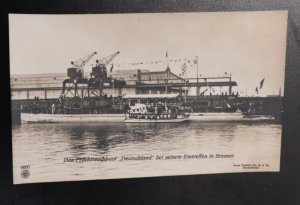 Mint WWI German Navy U Boat Submarine U-151 U Deutschland Blockade Bremen Docked