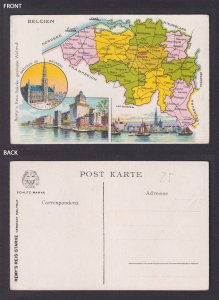 Vintage Postcard Belgium Brussels Antwerp Msp