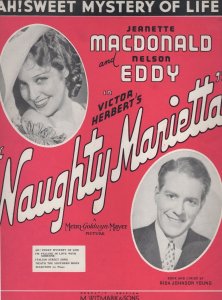 Jeanette MacDonald Naughty Marietta Rare XL Photo USA Sheet Music