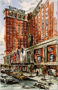 VINTAGE POSTCARD THE BILTMORE PLAZA KENNEDY PLAZA PROVIDENCE RHODE ISLAND