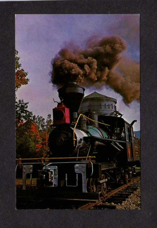 NH Clark's Trading Post Lincoln New Hampshire Postcard  Railroad Train Steam