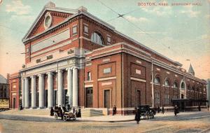 BOSTON, MA Massachusetts  SYMPHONY HALL  Automobile~Buggy   c1910's Postcard