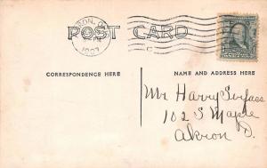 E62/ Peninsula Ohio RPPC Postcard 1907 Bridge Railroad Depot Boat River