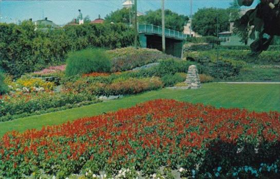 Canada Flower Garden At C P R Station Kenora Ontario