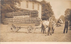 J70/ Windsor Ohio RPPC Postcard c1910 Exaggeration Corn Middlefield 164