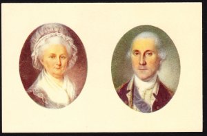 Miniature Portraits of George & Martha Washington