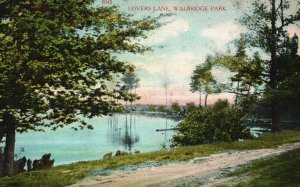 Vintage Postcard Lovers Lane Walbridge Park Toledo Ohio OH