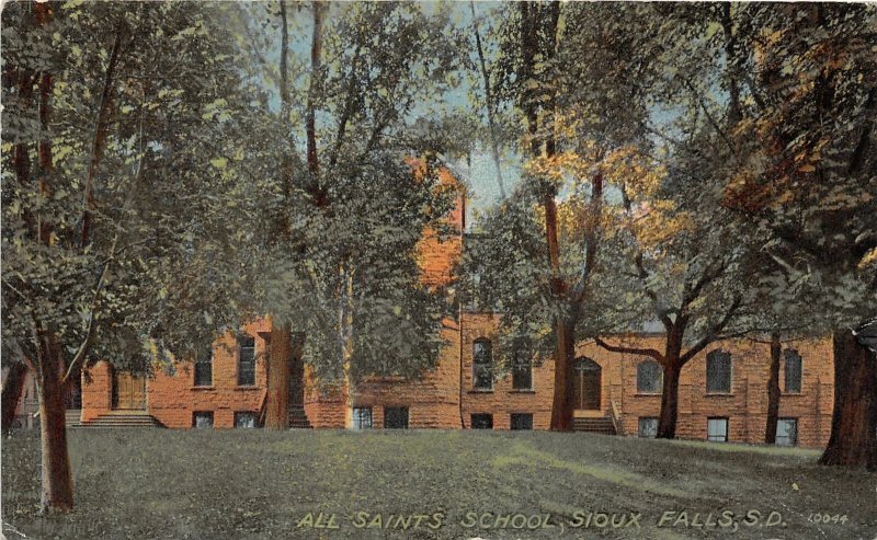 G45/ Sioux Falls South Dakota Postcard 1914 All Saints School Building