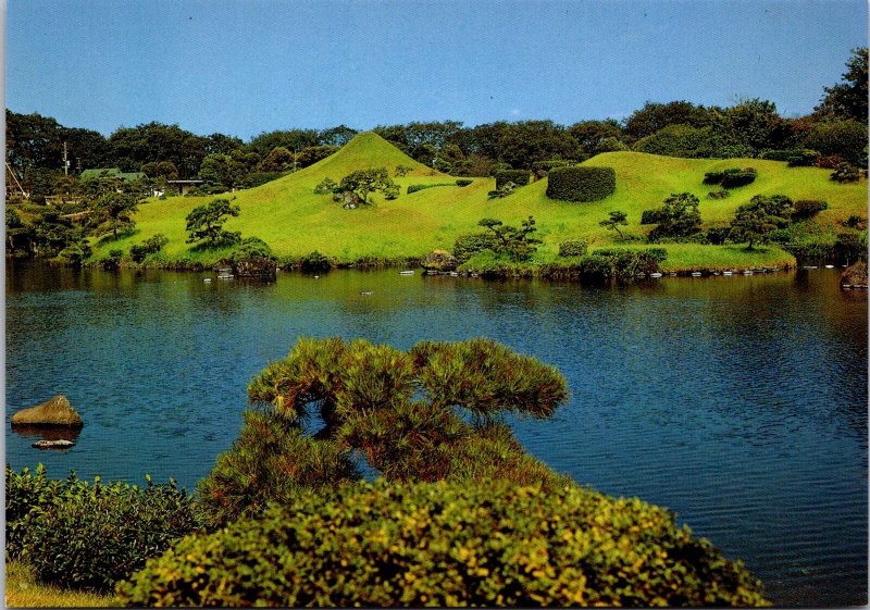 Suizenji Garden Park Kumamoto Japan vtg postcard