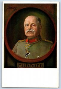 Germany Postcard Postal Portrait of Hermann von Eichhorn 1916 WW1 Posted