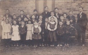 Students At Buckeye School Route 73 Ohio 1910 or 1911 Evan Steddom Teacher Fi...