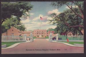 Entrance,Veterans Hospital,Gulfport,MS Postcard