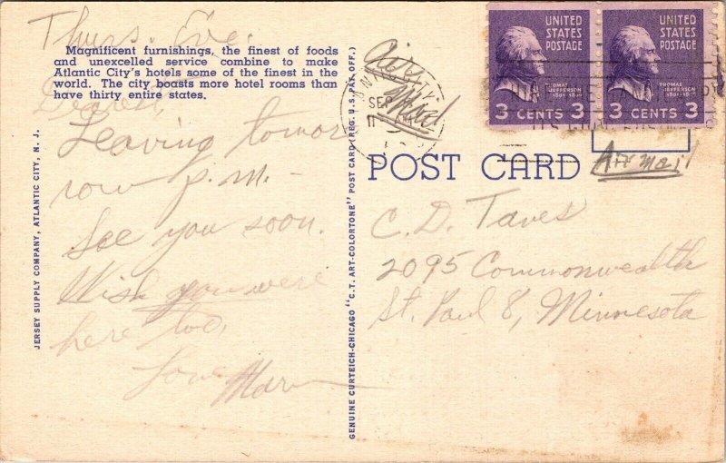 Scottsbluff Nebraska 1941 Wob Note Pm Postcard 
