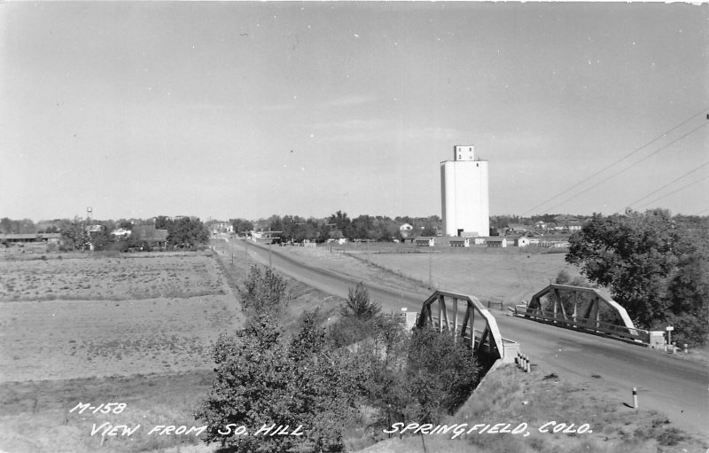 G23/ Springfield Colorado RPPC Postcard c1940s View South Hill Bridge