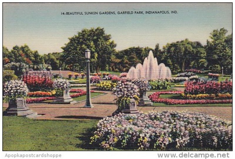 Indiana Indianapolis Beautiful Sunken Gardens Garfield Park