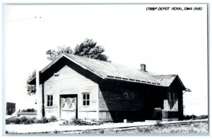 c1980 Cri&p Depot Royal Iowa IA Railroad Train Depot Station RPPC Photo Postcard