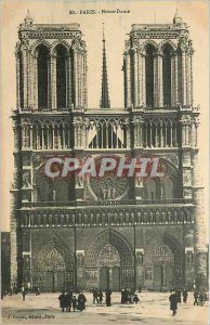 Old Postcard Paris Notre Dame