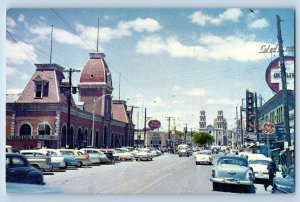 Ciudad Juarez Chihuahua Old Mexico Postcard Customs House Business Area c1950's