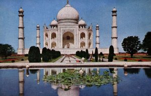 India Taj Mahal Agra Vintage Postcard 05.41