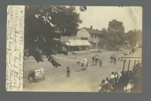 Vermont ILLINOIS RPPC 1906 CIRCUS PARADE Elephant Advertising GREAT WALLACE