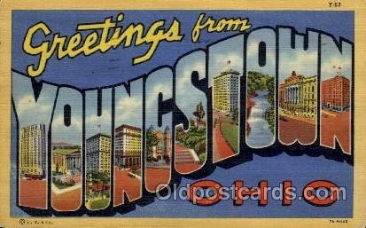 Youngstown, Ohio Large Letter Town 1944 light crease left top corner, postal ...