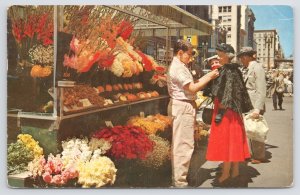 Folks @ A Street Flower Vendor~San Francisco CA~Beautiful Bay~Mirrokrome~PM 1958