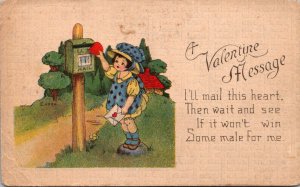 Valentine Message Girl Maling Letter