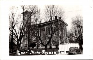 Real Photo Postcard Court House in Vernon, Indiana