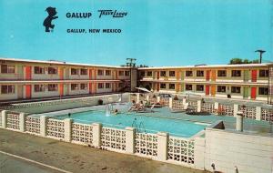 GALLUP, NM New Mexico   TRAVELODGE~Pool   ROADSIDE~ROUTE 66   Chrome Postcard