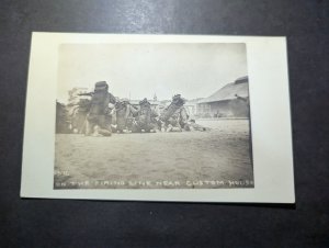 Mint USA Mexico Revolution Postcard On The Firing Line Near Custom House