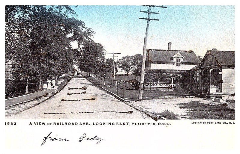 Connecticut   Plainfield  Railroad Avenue looking East