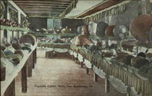 Brattleboro VT Vegetable Exhibit Agriculture Valley Fair c1910 Postcard