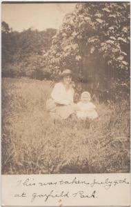 pre1918 GARFIELD PARK Cleveland Ohio Real Photo RPPC Postcard Rocky River