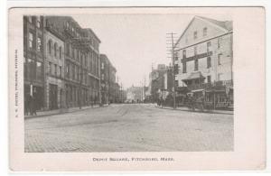 Depot Square Fitchburg Massachusetts 1905c postcard