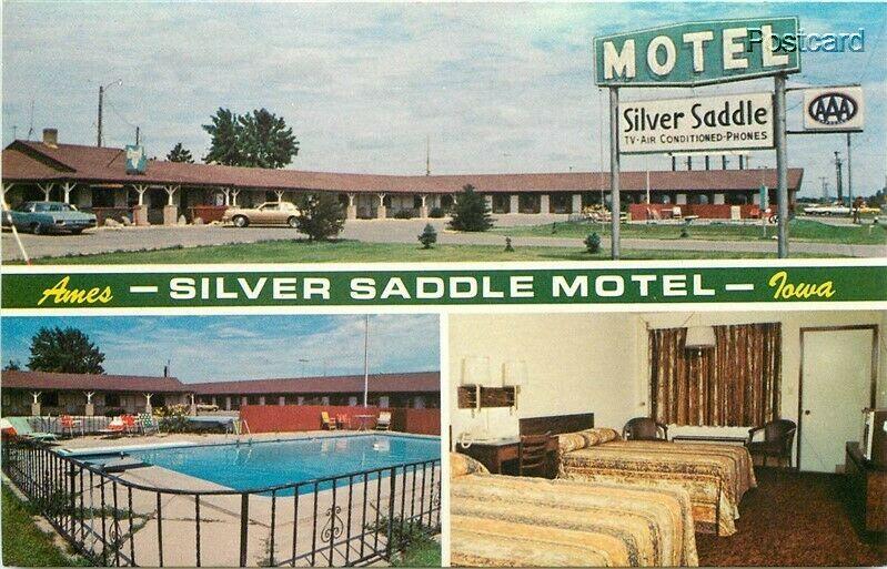 IA, Ames, Iowa, Silver Saddle Motel, Multi View, Pool, Mike Roberts No. SC16571