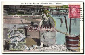 Old Postcard Cinema Mary pickford Fairbnaks Studios Hollywood TOP