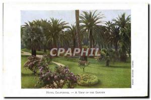 Old Postcard Hotel California A View Of The Garden