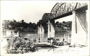 Louisiana Missouri MO Champ Clark Bridge & Ferry Boat Real Photo Postcard