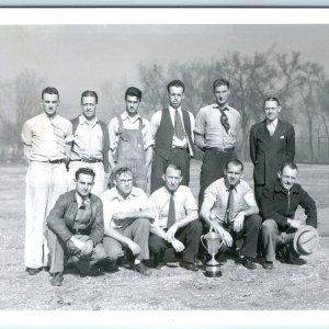 1950s Colorado 1938 RPPC Repro Western Electric Softball Team Photo Postcard A98