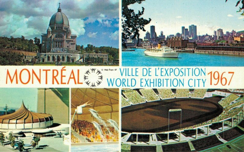 Canada Montreal Expo 67 Multiview Vintage Postcard 08.10