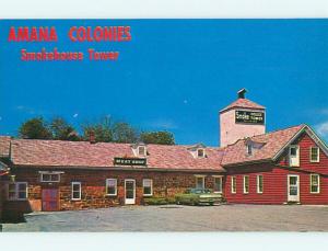 Unused Pre-1980 OLD CARS & SMOKEHOUSE TOWER MEAT SHOP Amana Iowa IA t4093@